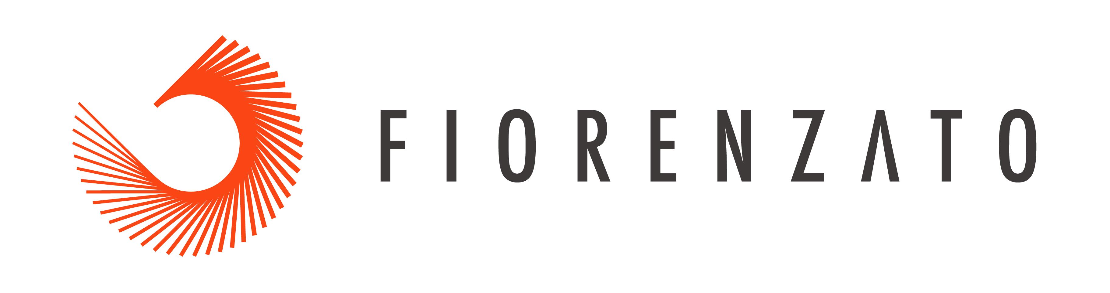 Fiorenzato logo with stylized circular orange graphic to the left of the word 'FIorenzato' in uppercase black letters.